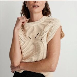 Madewell Cream Sleeveless Sweater Vest